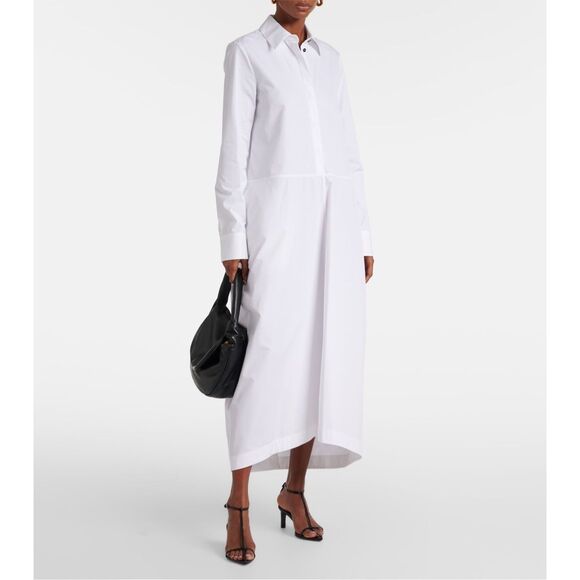 JIL SANDER Cotton-Poplin Maxi Shirt Dress Size US4 $1590 - Picture 1 of 12